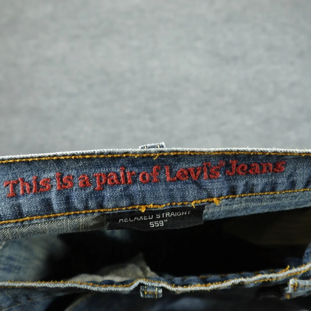 Vintage Levi's Jeans Mens 38x36 Blue 559 Relaxed Straight Leg Medium Wash Y2K‎